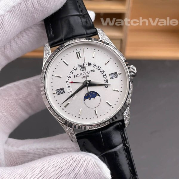 Patek Philippe Grand Complications 5496P-001 retrograde perpetual calendar silver dial 1:1 super clone