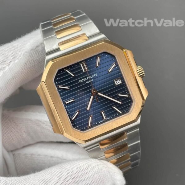 Patek Philippe Cubitus 5821/1AR-001 blue sunburst dial rose gold and stainless steel bracelet 1:1 super clone