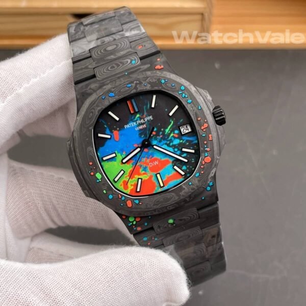 Patek Philippe Nautilus 5711 DiW full carbon multicolor splash dial full carbon bracelet 1:1 super clone