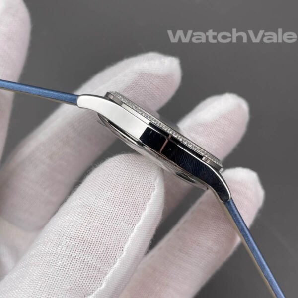 Patek Philippe Calatrava midnight blue embossed dial close up super clone watch