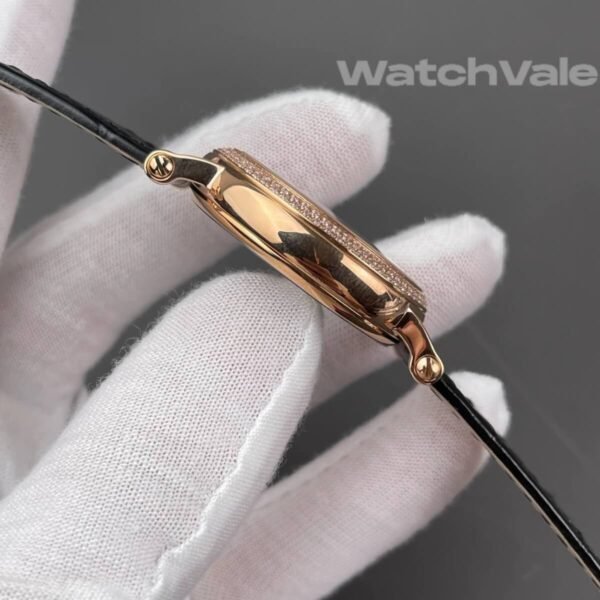 Patek Philippe Calatrava silvery grained dial Breguet numerals close up super clone watch