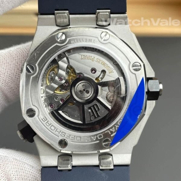 Audemars Piguet Royal Oak Offshore Diver 42mm blue rubber strap replica on wrist