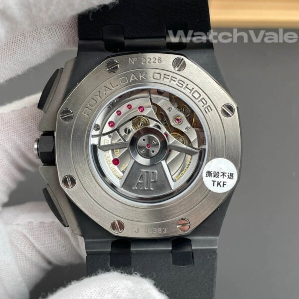 Audemars Piguet Royal Oak Offshore 43mm black rubber strap replica on wrist