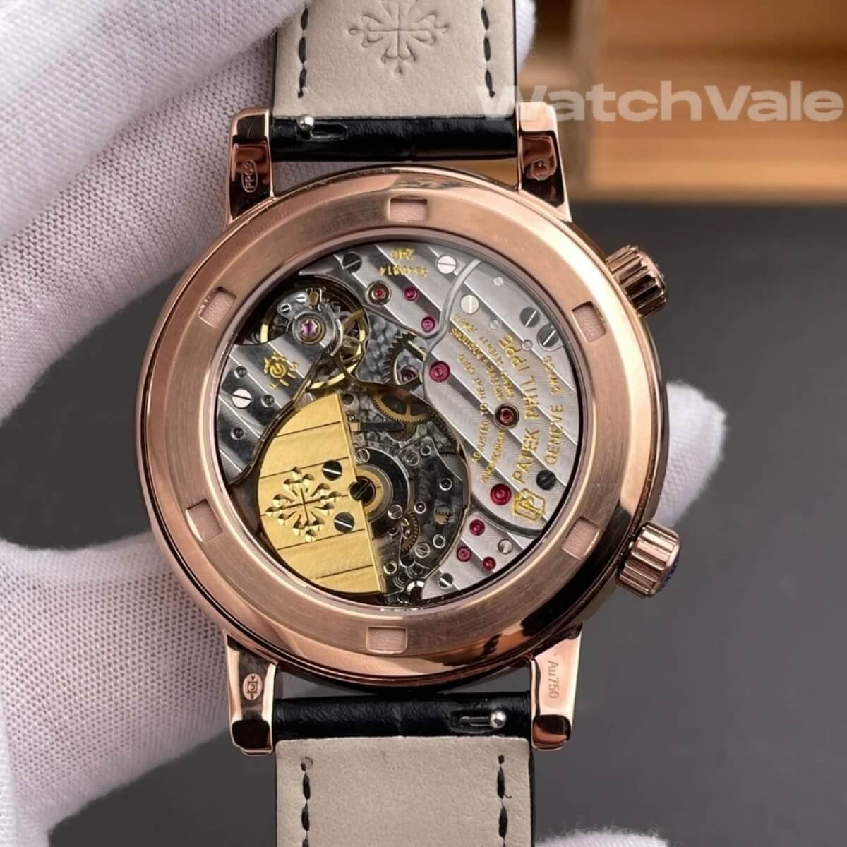 Patek Philippe Grand Complications Celestial 44mm black alligator strap super clone on wrist