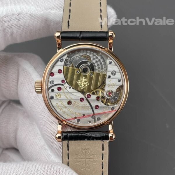 Patek Philippe Calatrava 34.6mm black alligator strap super clone on wrist