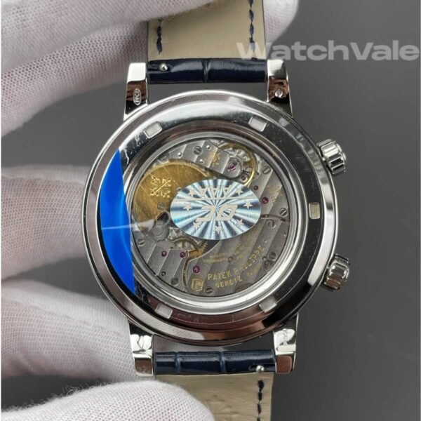Patek Philippe Grand Complications Celestial 44mm blue alligator strap super clone on wrist