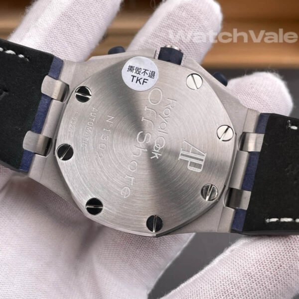 Audemars Piguet Royal Oak Offshore Navy 42mm blue leather strap replica on wrist