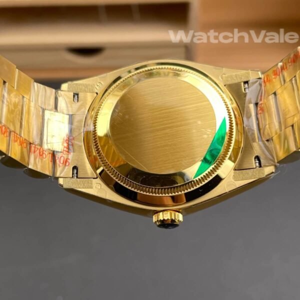Rolex Day-Date 36 128348RBR yellow gold President bracelet super clone on wrist