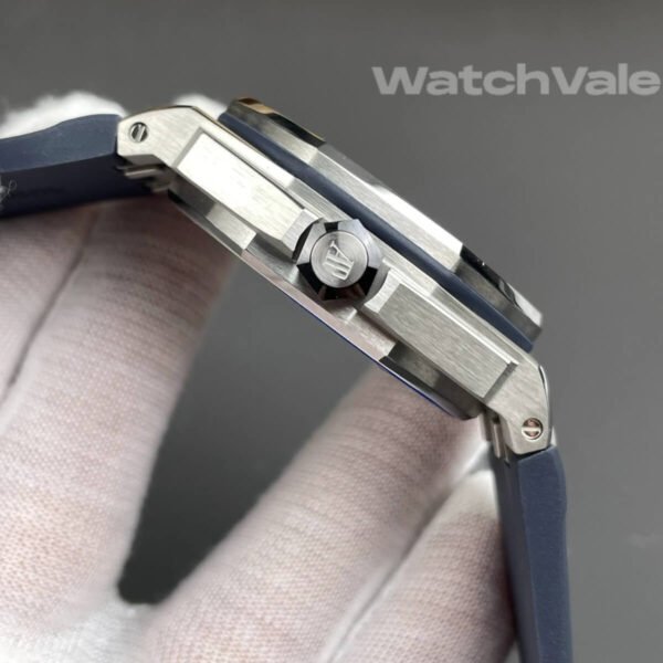 Blue Méga Tapisserie dial stainless steel case Audemars Piguet Royal Oak Offshore Diver replica watch