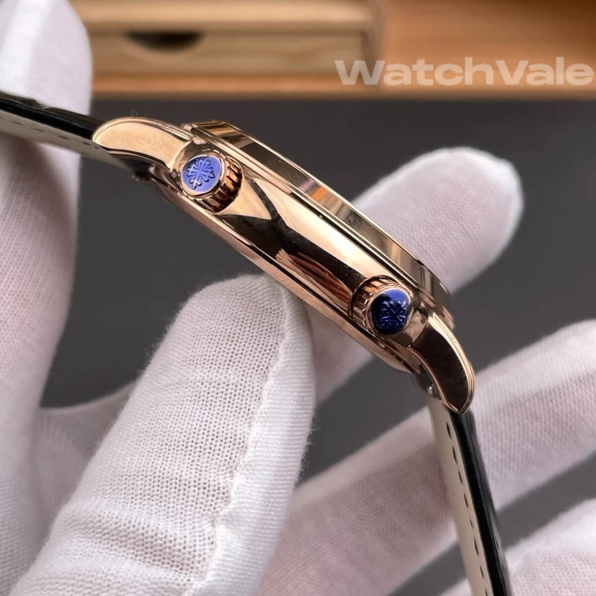 Black star chart dial moon phase rose gold Patek Philippe Grand Complications Celestial super clone watch