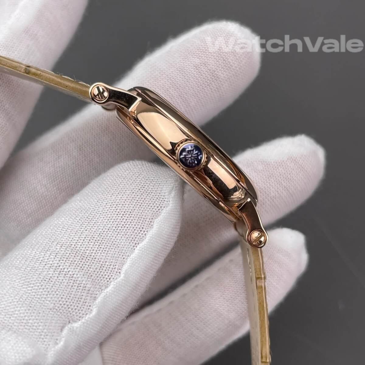 Pink mother of pearl diamond dial rose gold case Patek Philippe Calatrava super clone watch