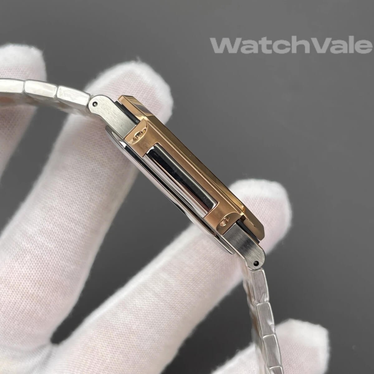 Rose gold and stainless steel case blue dial Patek Philippe Cubitus 5821/1AR-001 super clone watch
