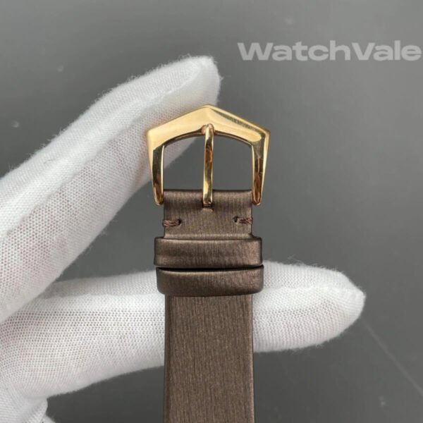Patek Philippe Calatrava brown satin strap detail super clone