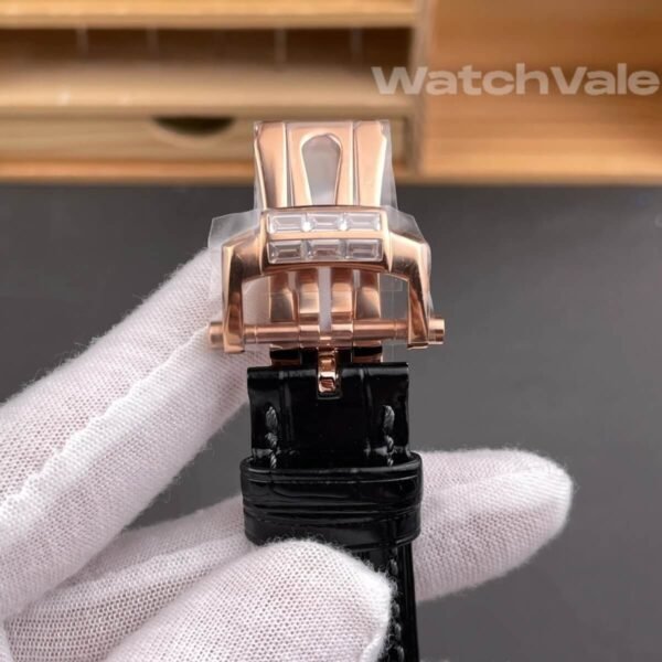 Patek Philippe Nautilus black alligator strap detail super clone