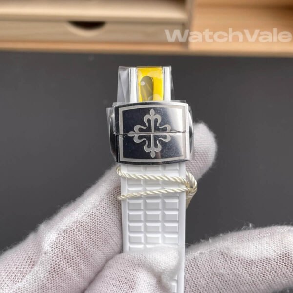 Patek Philippe Aquanaut Luce white composite strap detail super clone