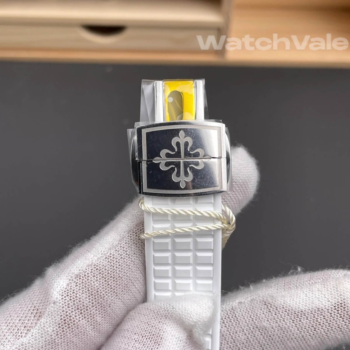 Patek Philippe Aquanaut Luce white composite strap detail super clone