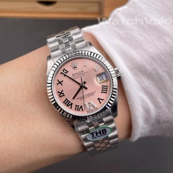Rolex Datejust 36 126234 pink diamond dial super clone watch back view