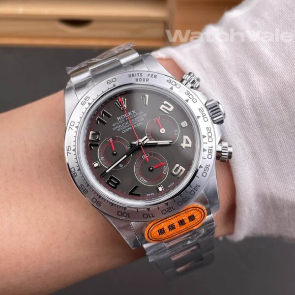 Rolex Cosmograph Daytona 116509 grey racing super clone watch back view
