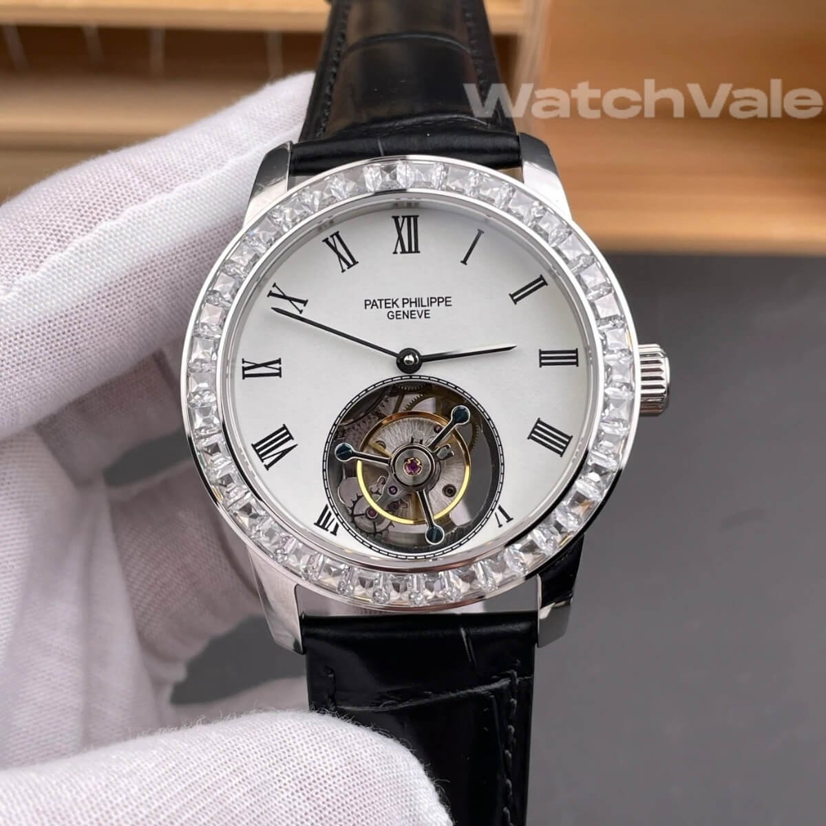 Patek Philippe Calatrava-Style Tourbillon case side view super clone