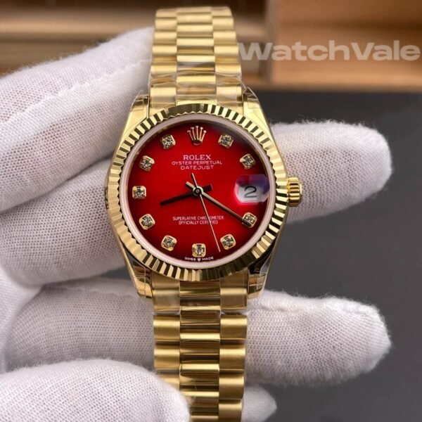 Rolex Datejust 36 diamond hour markers date window cyclops super clone watch