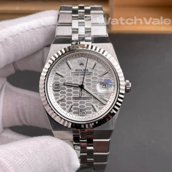 Rolex Land-Dweller 40 127334 date window cyclops honeycomb dial super clone watch
