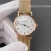Patek Philippe Calatrava pearly beige alligator strap detail super clone